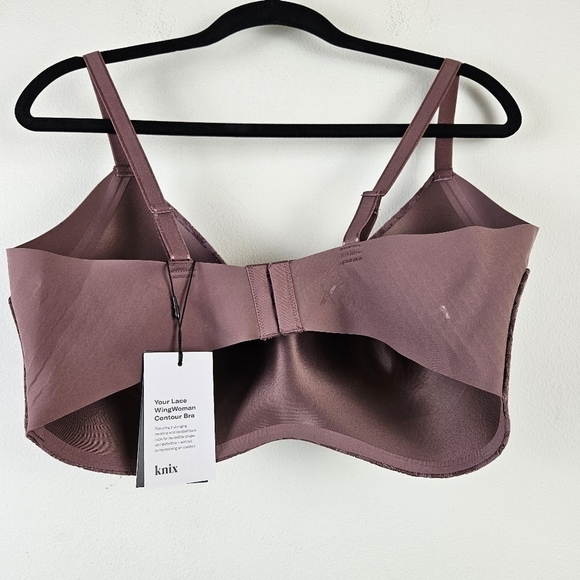 Knix Lace Wing Woman Contour Bra in Vintage Plum Size 8 NWT - Picture 7 of 9